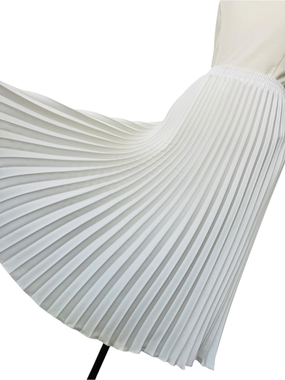 A NEW DAY Women’s Off-White Pleated Midi Skirt Size XS